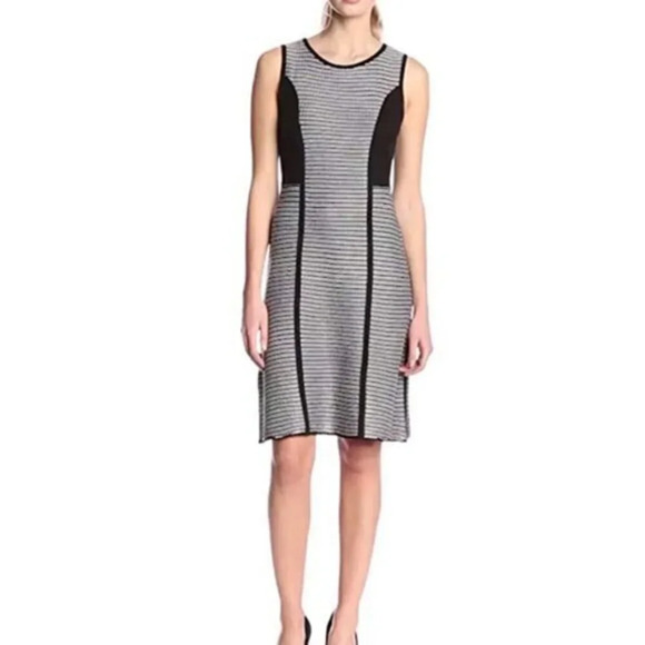 Calvin Klein Sleeveless Striped Sweater Dress S - Picture 1 of 8